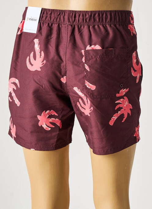 Short de bain rouge FARAH pour homme