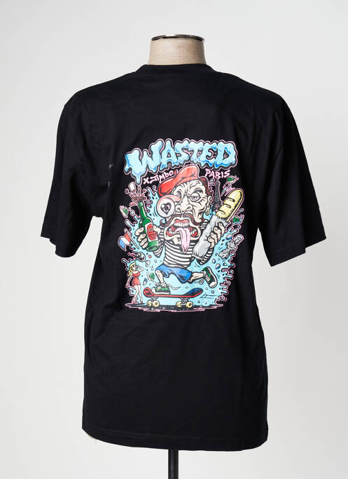 T-shirt noir WASTED PARIS pour homme