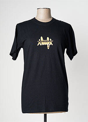T-shirt noir HUF unisexe