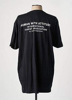T-shirt noir HUMAN WITH ATTITUDE homme