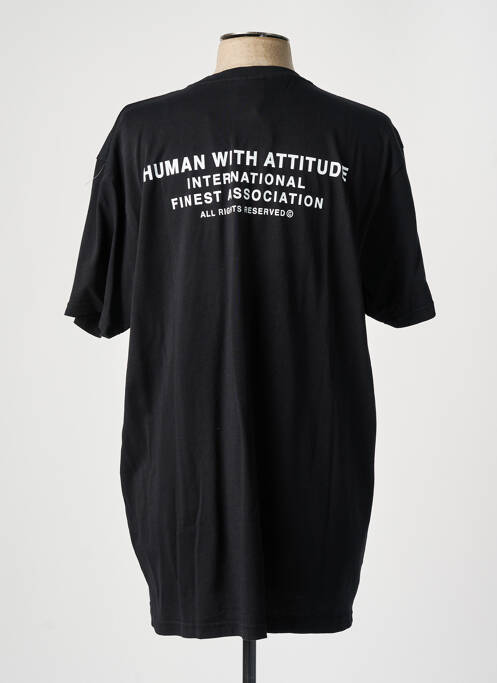 T-shirt noir HUMAN WITH ATTITUDE pour homme