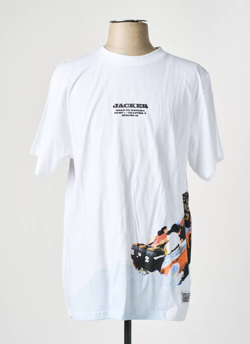 T-shirt blanc JACKER pour homme