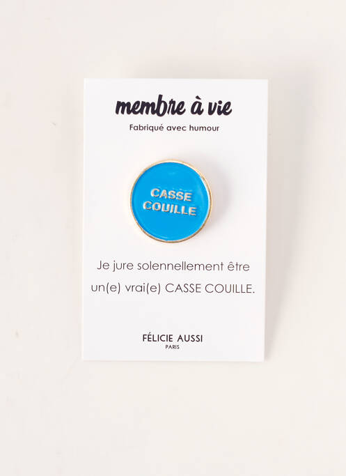 Broche bleu FELICIE AUSSI pour unisexe