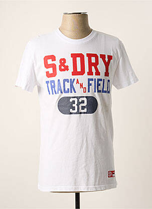 T-shirt blanc SUPERDRY pour homme