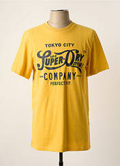 T-shirt jaune SUPERDRY pour homme seconde vue