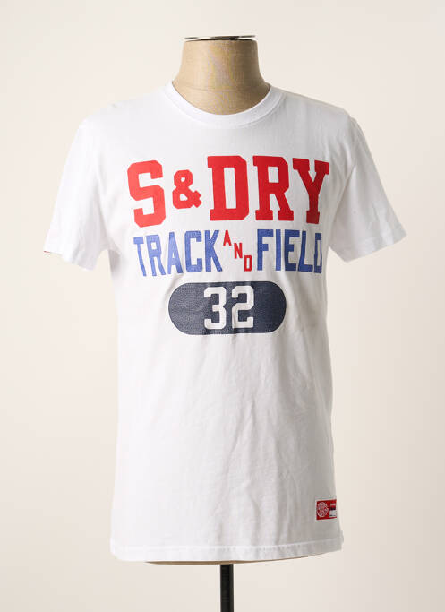 T-shirt blanc SUPERDRY pour homme