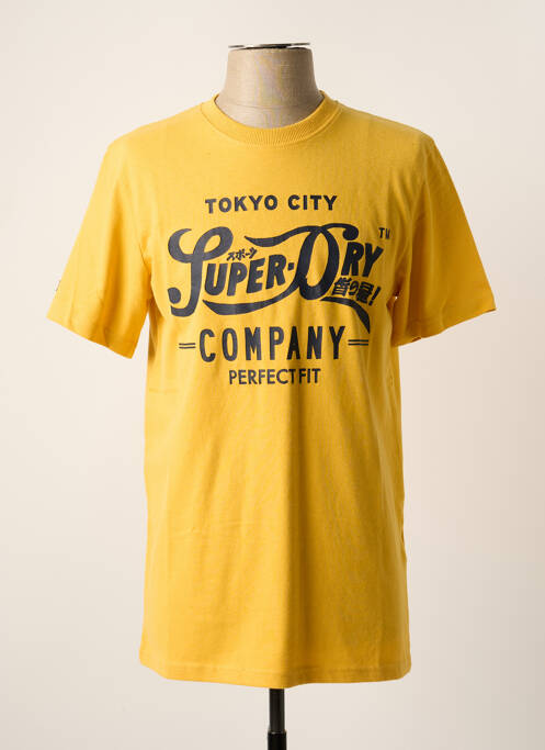 T-shirt jaune SUPERDRY pour homme