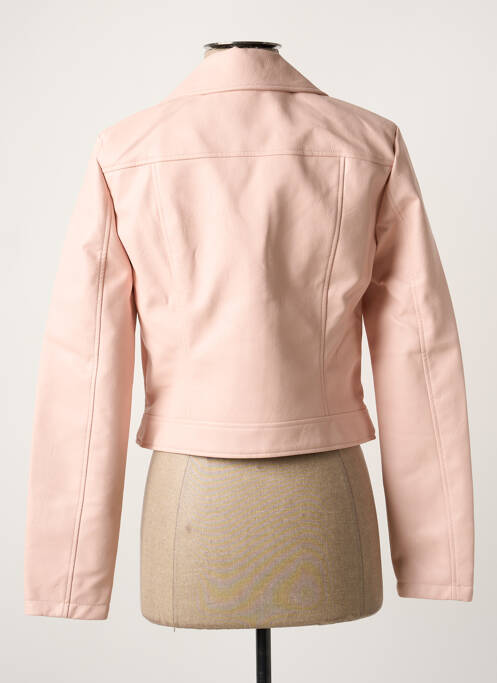 Veste simili cuir rose ONLY pour femme