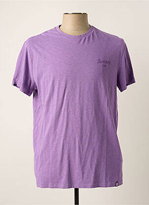 T-shirt violet SUPERDRY pour homme