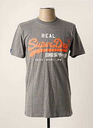 T-shirt gris SUPERDRY homme