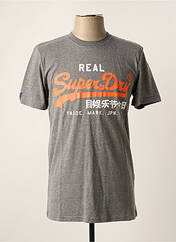 T-shirt gris SUPERDRY pour homme seconde vue