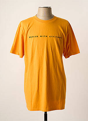 T-shirt orange HUMAN WITH ATTITUDE homme