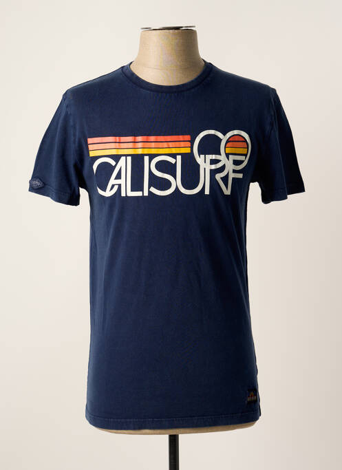 T-shirt bleu SUPERDRY pour homme