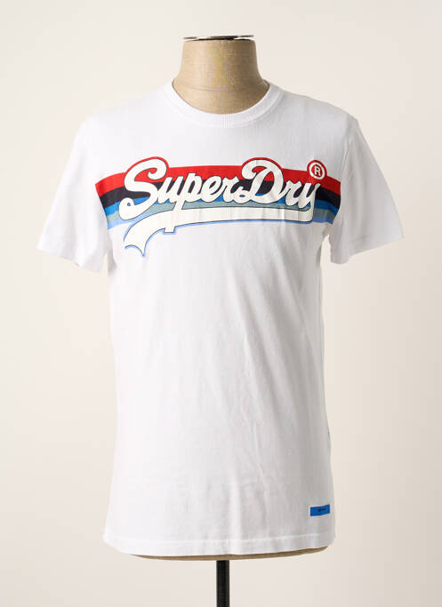 T-shirt blanc SUPERDRY pour homme