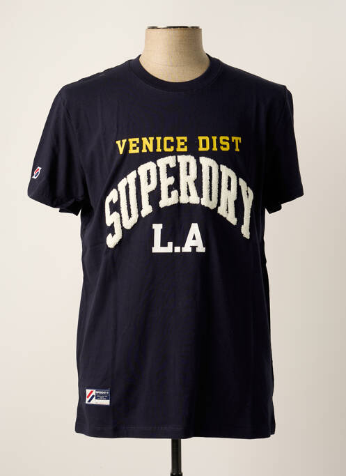 T-shirt bleu SUPERDRY pour homme