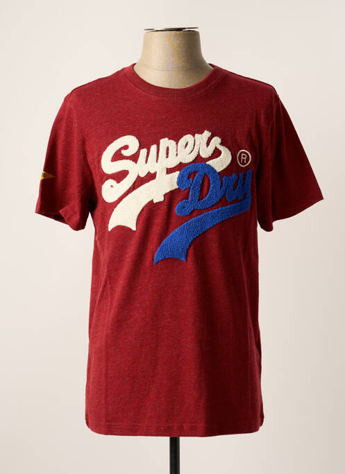 T-shirt rouge SUPERDRY pour homme