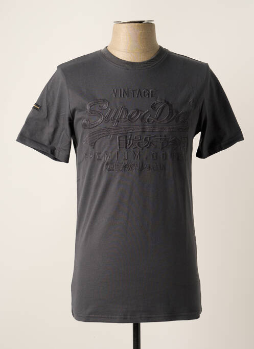 T-shirt gris SUPERDRY pour homme