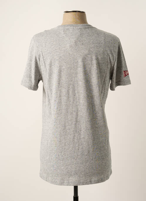 T-shirt gris SUPERDRY pour homme