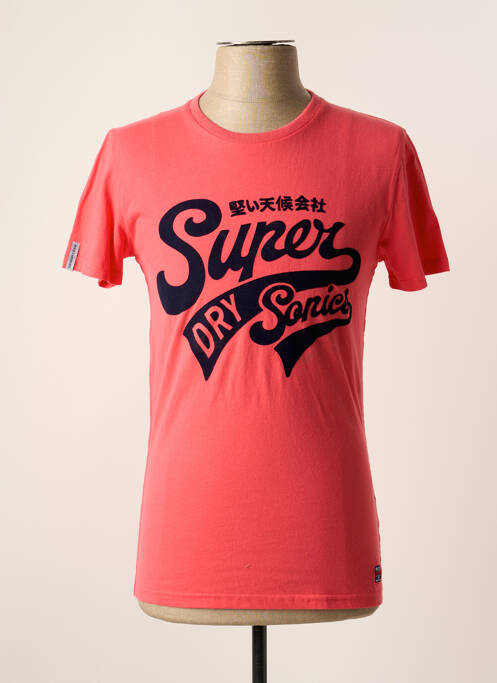 T-shirt rose SUPERDRY pour homme