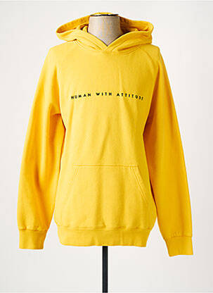 Sweat-shirt jaune HUMAN WITH ATTITUDE homme