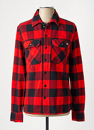 Chemise manches longues rouge DICKIES homme