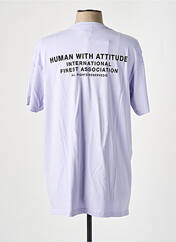 T-shirt violet HUMAN WITH ATTITUDE pour homme seconde vue