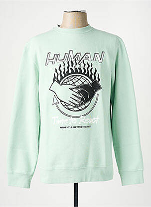 Sweat-shirt vert HUMAN WITH ATTITUDE homme