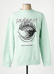 Sweat-shirt vert HUMAN WITH ATTITUDE homme
