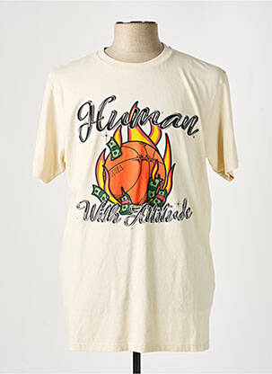 T-shirt beige HUMAN WITH ATTITUDE homme