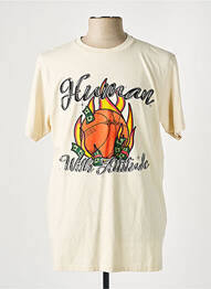 T-shirt beige HUMAN WITH ATTITUDE homme
