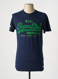 T-shirt bleu SUPERDRY homme