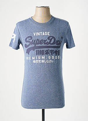T-shirt bleu SUPERDRY homme