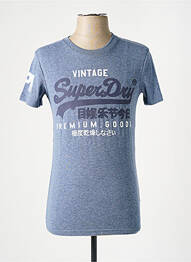 T-shirt bleu SUPERDRY homme