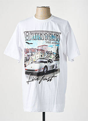 T-shirt blanc HUMAN WITH ATTITUDE homme
