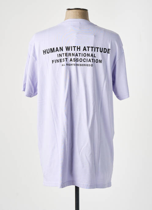 T-shirt violet HUMAN WITH ATTITUDE pour homme