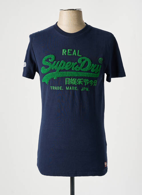 T-shirt bleu SUPERDRY pour homme