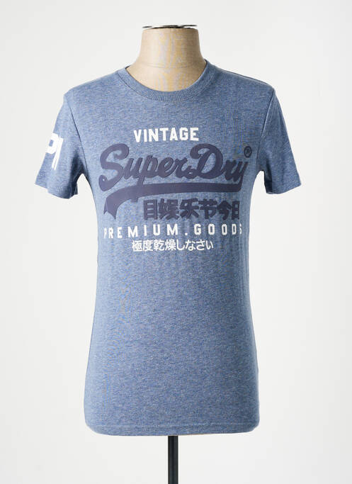 T-shirt bleu SUPERDRY pour homme