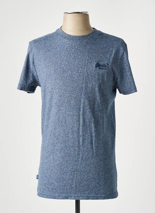 T-shirt bleu SUPERDRY pour homme