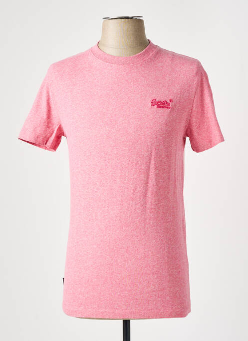 T-shirt rose SUPERDRY pour homme