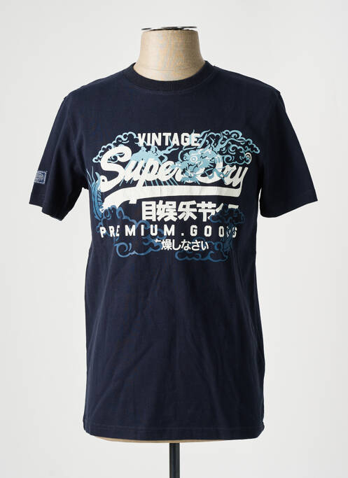 T-shirt bleu SUPERDRY pour homme