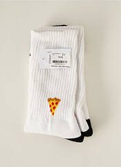 Chaussettes blanc PIZZA SKATEBOARD pour homme seconde vue