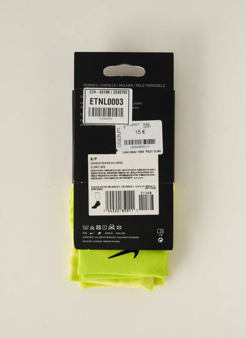 Chaussettes vert NIKE pour femme