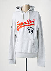 Sweat-shirt gris SUPERDRY pour homme seconde vue