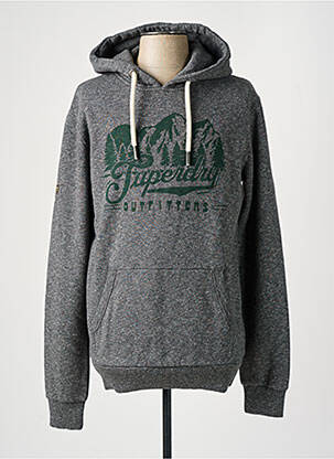 Sweat-shirt gris SUPERDRY pour homme