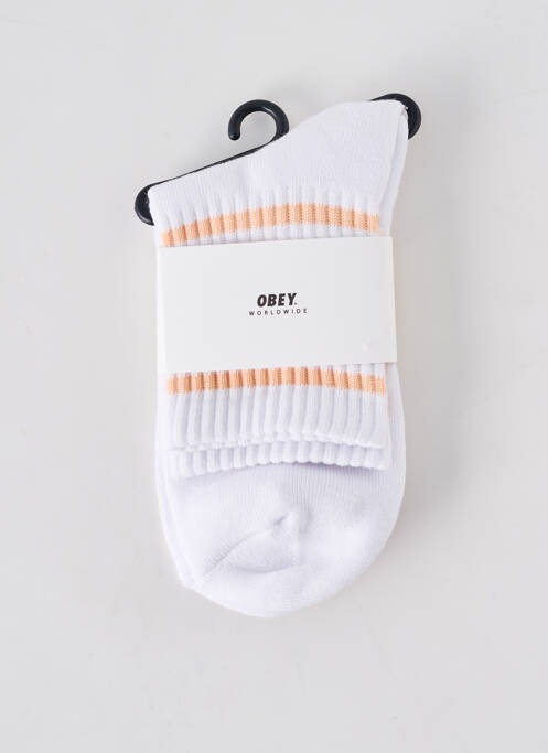 Chaussettes blanc OBEY pour femme