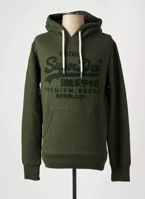 Sweat-shirt kaki SUPERDRY pour homme