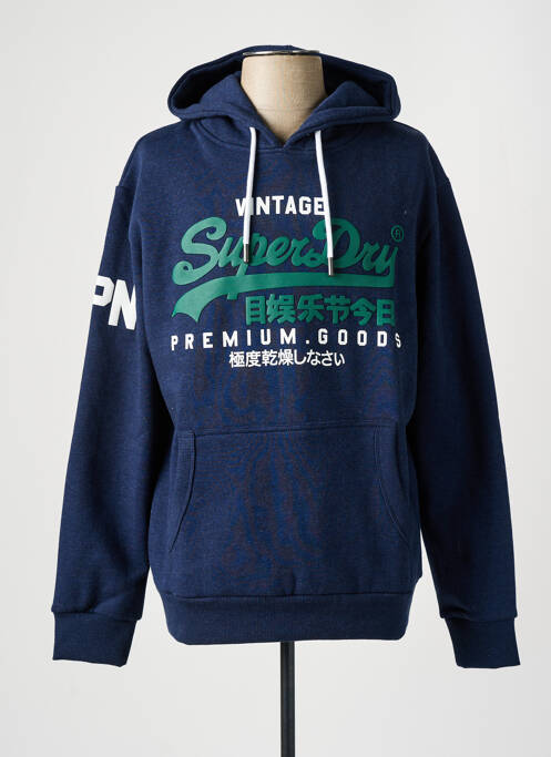 Sweat-shirt bleu SUPERDRY pour homme