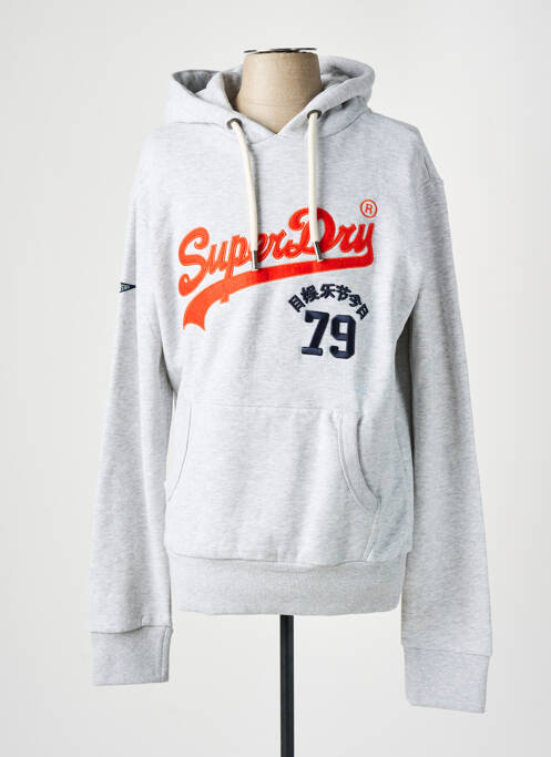 Sweat-shirt gris SUPERDRY pour homme