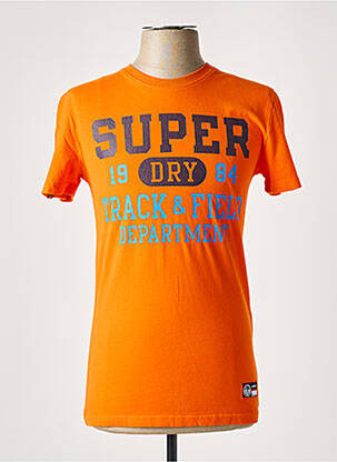 T-shirt orange SUPERDRY homme