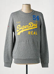 Sweat-shirt gris SUPERDRY pour homme seconde vue